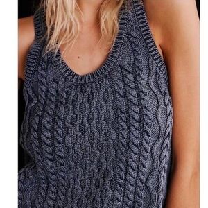 Free People High Tide Cable knit Tank